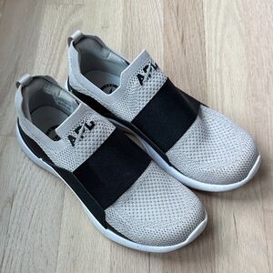 APL Beige and Black Slip-On Sneakers